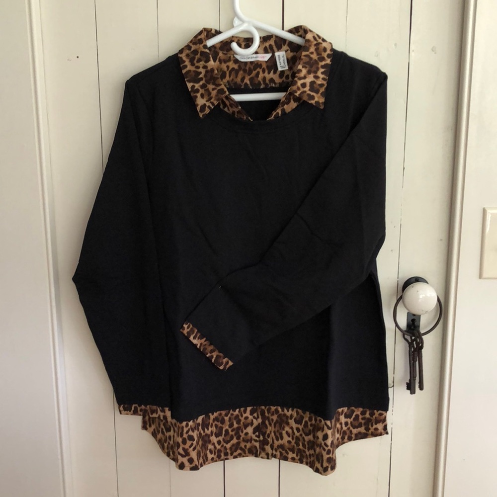 Pullover Blouse/Tunic with Collar and Tails